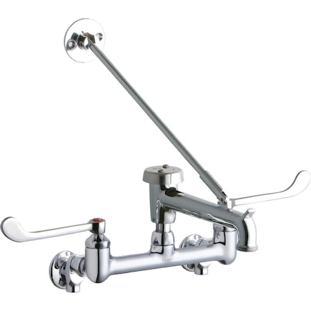 Elkay Elkay 8" Centers WFaucet 7" Bkt Hook Spt 6" Hdle Offset Inlets+Stop Ch LK940BP07T6S